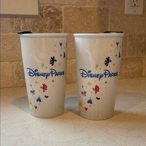 Starbucks/Disney - White Ceramic Tumbler X2